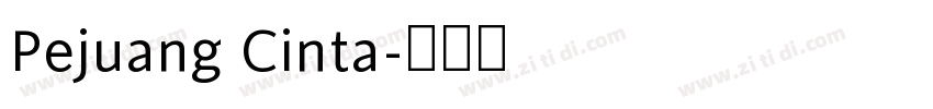 Pejuang Cinta字体转换